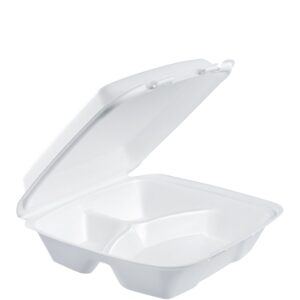 Insulated Foam Hinged Lid Containers (90HT3R)