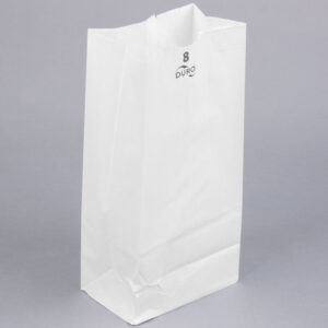 8lb White Paper Grocery Bag (8LBW)