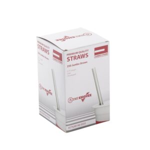 5.75"  Jumbo Clear Wrapped Straw (STNJM1460503)