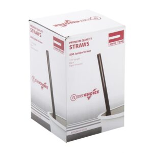 7.75"  Jumbo Clear Wrapped Straw (STNJM1970720)