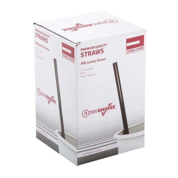 7.75"  Jumbo Clear Wrapped Straw (STNJM1970720)