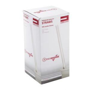 10.25" Jumbo Clear Wrapped Straw  (STNJM2601015)
